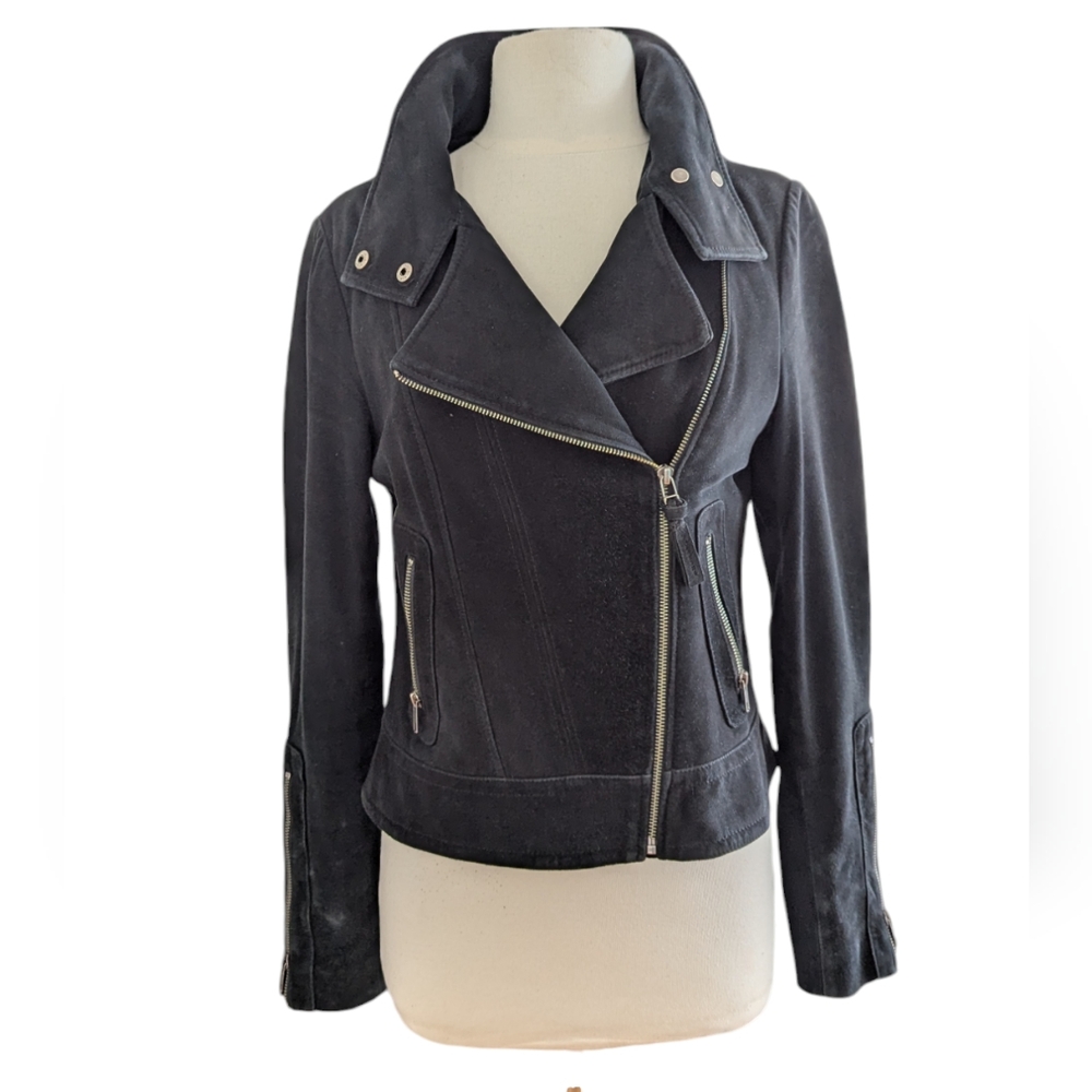 Meckage Aritzia Black Suede Kenya Jacket M